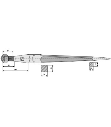 Spjut  M28 910mm n33  Redrock