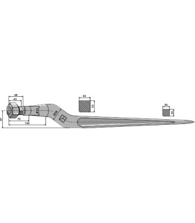 Spjut M22  820mm &Aring;l&ouml;