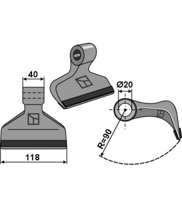 Pruning hammer 120x40mm - PTA