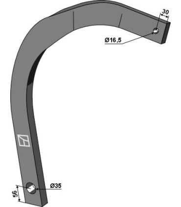 Tine 60x30x905 (15°) - left