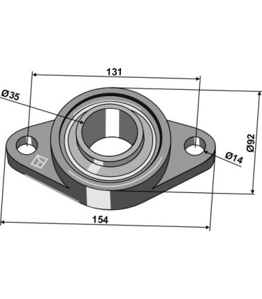 Flange bearing RCJT35-C AH01