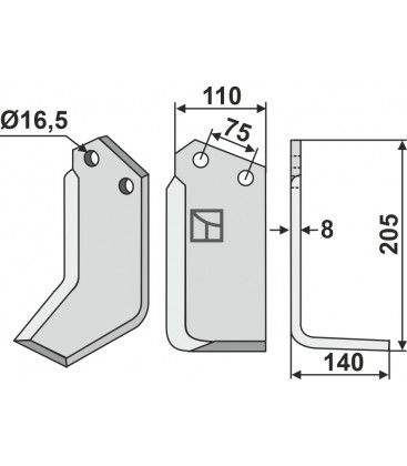 Blade, right model