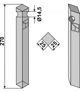 Rotary-tine