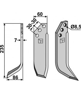 Blade, left model