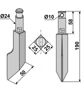 Rotary tine
