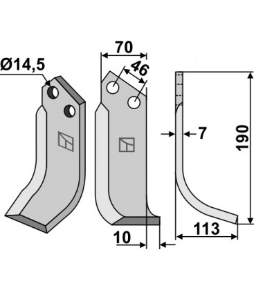 Blade, right model