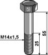 Hexagon bolt with metric fine thread - M14x1,5x55 - 12.9