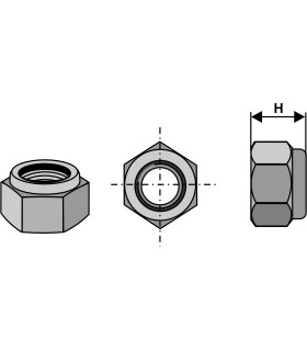Self-locking hexagon nut - M24x2 - 8.8