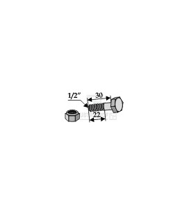 Bult med låsmutter Taarup 1/2"UNF-12.9 L30mm