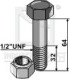 Bult med låsmutter Epok 1/2" UNF 8.8 L64mm
