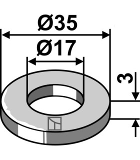 Washer Ø35x3xØ17