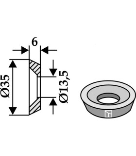 Countersunk hole washer Ø35x6xØ13,5