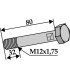 Bolt with self-locking nut - M12x1,75