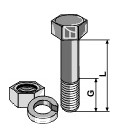 Bolt with nut and split washer - 7/16x35 12.9