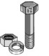 Bolt with nut and split washer - 7/16x35 12.9