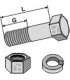 Bolt with nut and split washer - 7/16x40 12.9