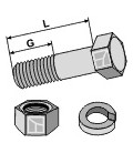 Bolt with nut and split washer - 7/16x40 12.9