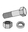 Bolt with nut and split washer - 7/16x40 12.9