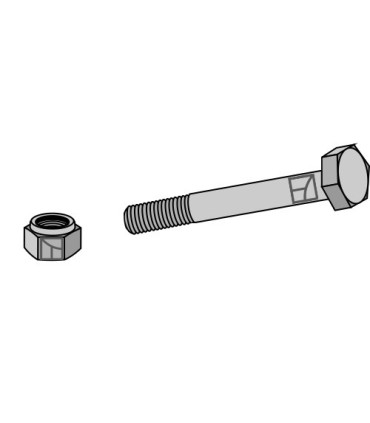 Hexagon Bolt M12x1,75x100 with self-locking nut