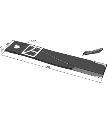 Mover-blade 630mm - right