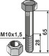 Hexagon bolt M10x1,5x65 with self-locking nut
