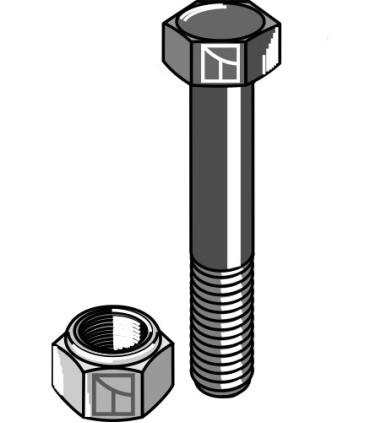 Bolt with self-locking nut - M10x1,5