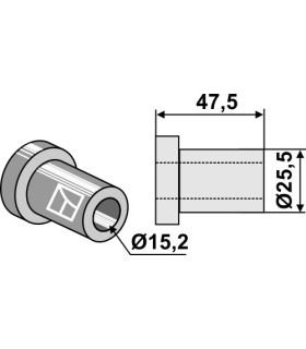 Internal bush 47,5xØ15,2xØ25,5