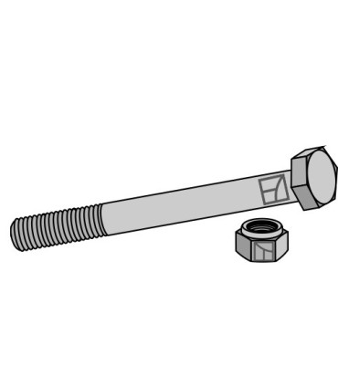 Bolt with self-locking nut - M16 x 2