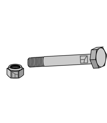 Bolt with self-locking nut - M16 x 2