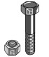 Bolt with self-locking nut - M20 x 1,5