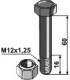 Bult med mutter M12 10,9
