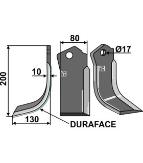 Blade DURAFACE, left model