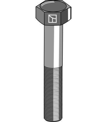 Hexagon bolt M20x2,5x80  without nut