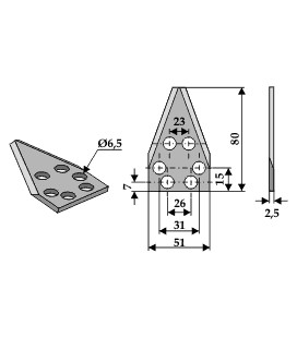 Kniv Foderblandare De Laval