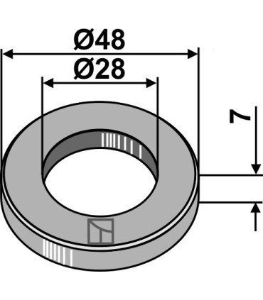 Washer Ø48x7xØ28