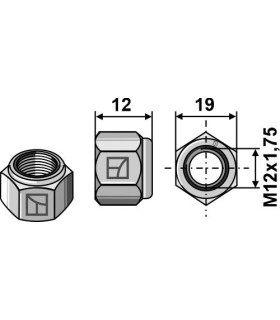 Self-locking nut M12
