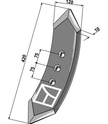 Centre stubble point