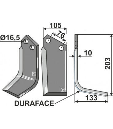 Blade DURAFACE, right model