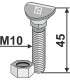 Cultivator bolt - M10x45 - 8.8