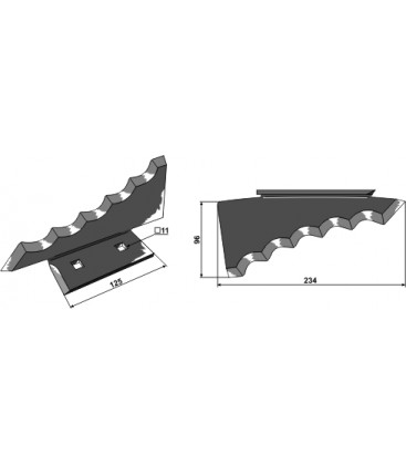 Kniv Foderblandare Keenan vä 234mm Tjocklek 5mm