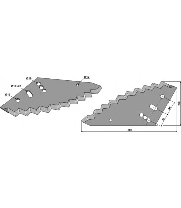 Kniv Foderblandare Kvernerland Hårdmetall Tjocklek 8mm