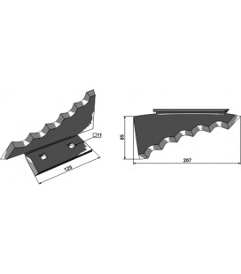 Kniv Foderblandare Keenan Hö 207mm Tjocklek 6mm