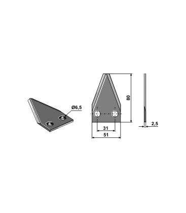 Kniv Foderblandare De Laval