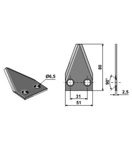 Kniv Foderblandare De Laval