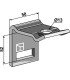 Clamp for tine 32 x 12