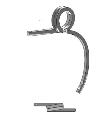 Double coil spring, left